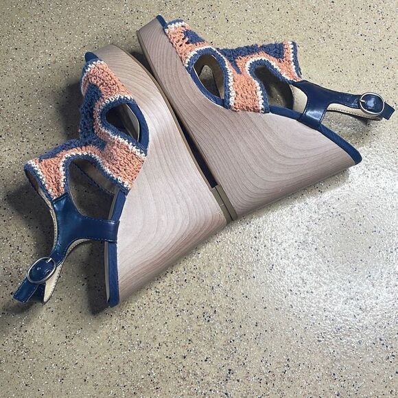 Lucky Brand RIVERR Crochet Boho Wedge Sandals 7 - Picture 6 of 15